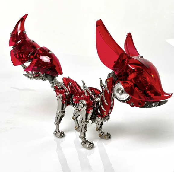 3D metal puzzle Red Fox vist som samlet model