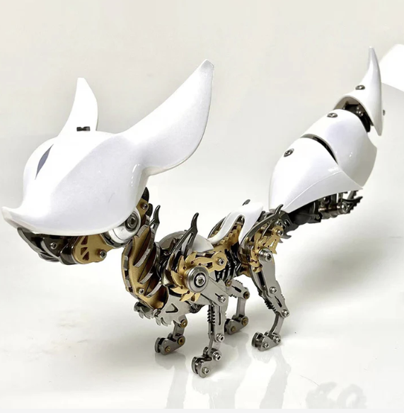 3D metal puzzle White Fox vist som samlet model