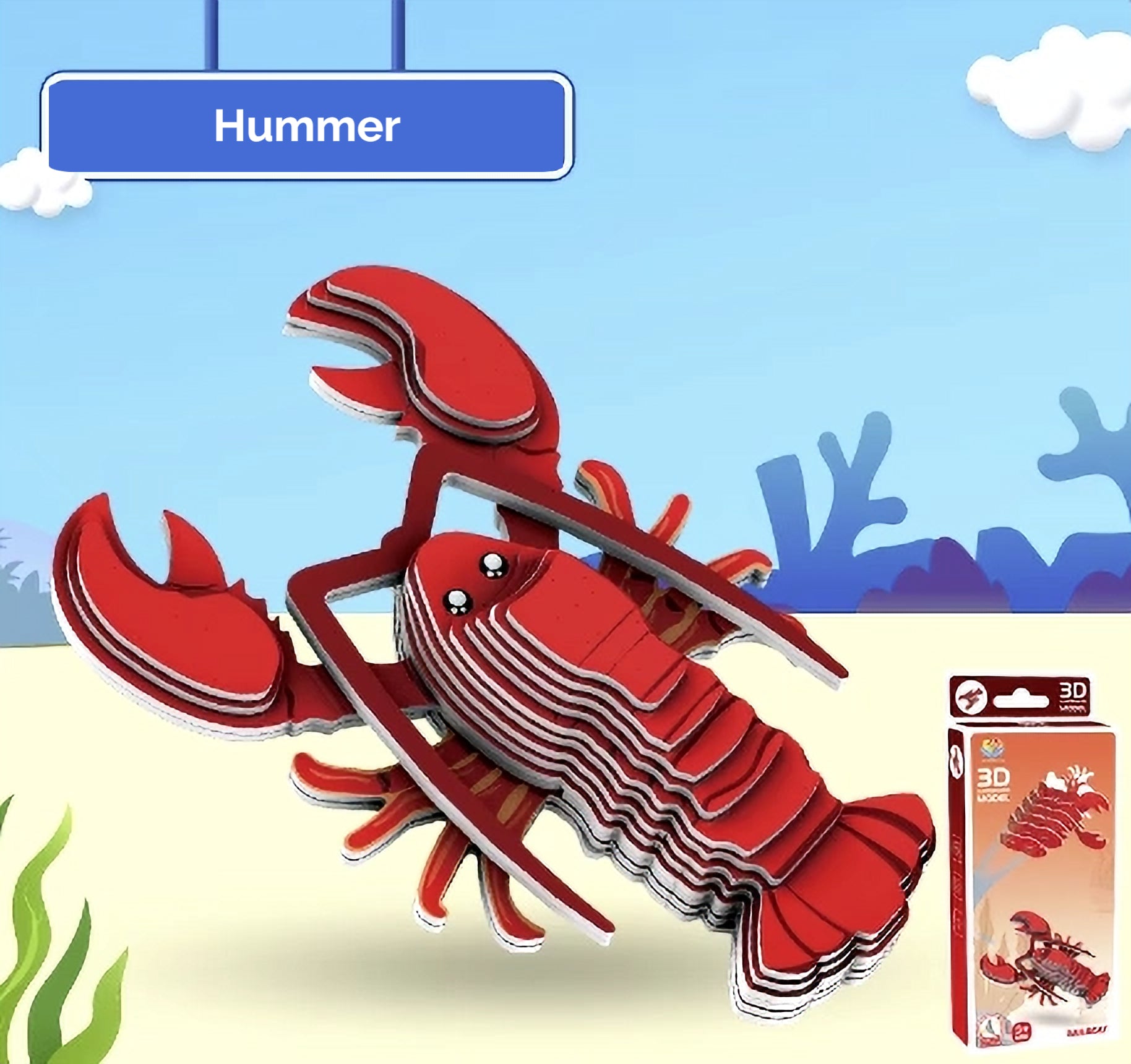 3D Paper Puzzle Hummer - Byggesæt fra Puzzles & More