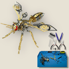 3D Wasp Gold/Silver metal puzzle - Value Pack vist som samlet model