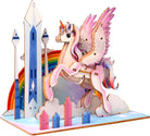 Unicorn 3D Puzzle fra EscapeWelt – 3D Træpuslespil for Kids vist som samlet model