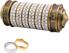 Detaljebillede af Da Vinci Cryptex puzzle box - Rustik/Hvid