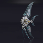 Detaljebillede af 3D Angel Fish Blue metal puzzle
