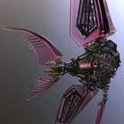 Detaljebillede af 3D Angel Fish Red metal puzzle