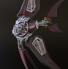 Detaljebillede af 3D Angel Fish Red metal puzzle