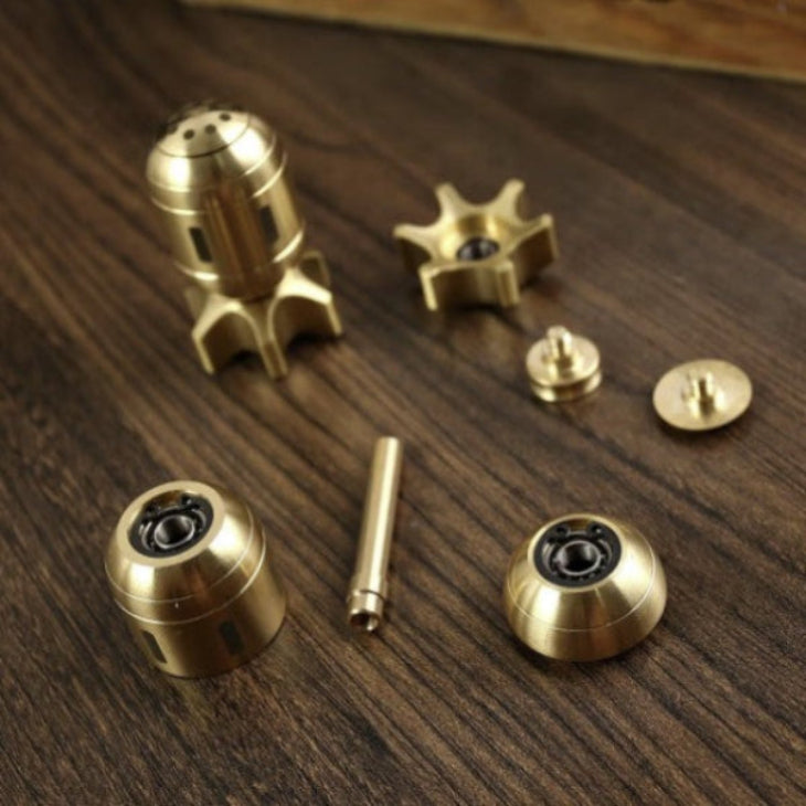 Detaljebillede af Retro Rocket Bomb Spinner – Gold Edition