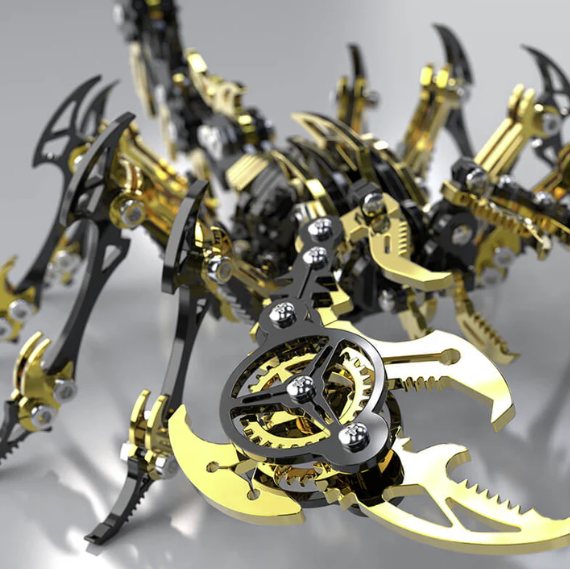 Detaljebillede af 3D Scorpion metal puzzle Value Pack - Black/Gold
