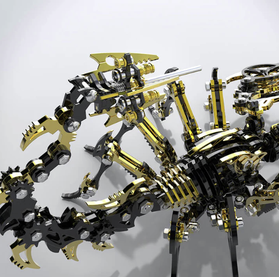 Detaljebillede af 3D Scorpion metal puzzle Value Pack - Black/Gold
