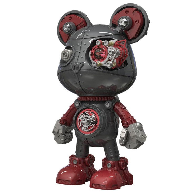 Detaljebillede af 3D Cyberpunk Mecha Bear Red/Black