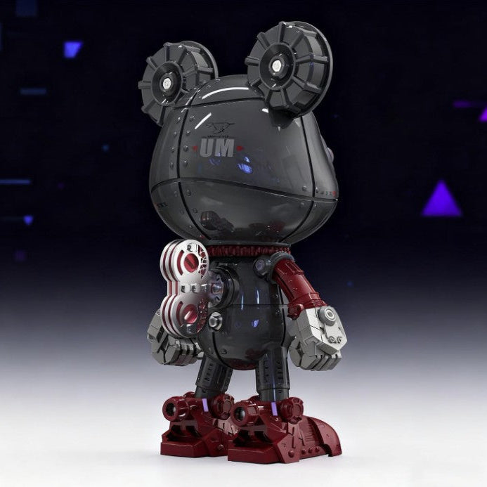 Detaljebillede af 3D Cyberpunk Mecha Bear Red/Black