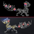 Detaljebillede af 3D metal puzzle Black Fox
