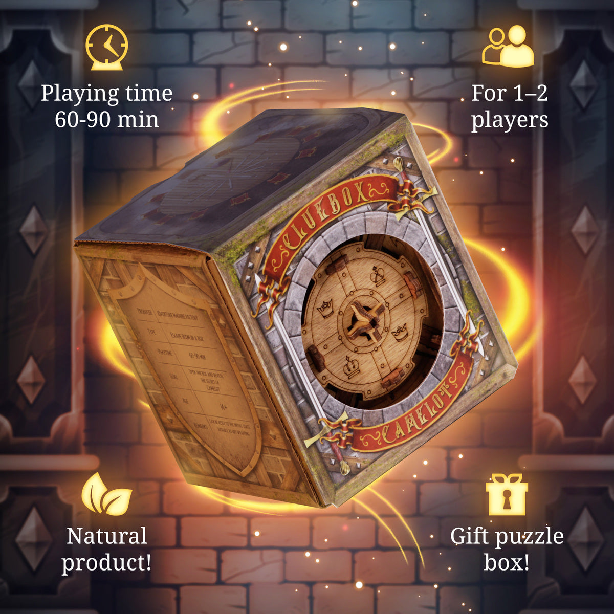 Detaljebillede af Cluebox: The Trial of Camelot - Escape Room in a Box