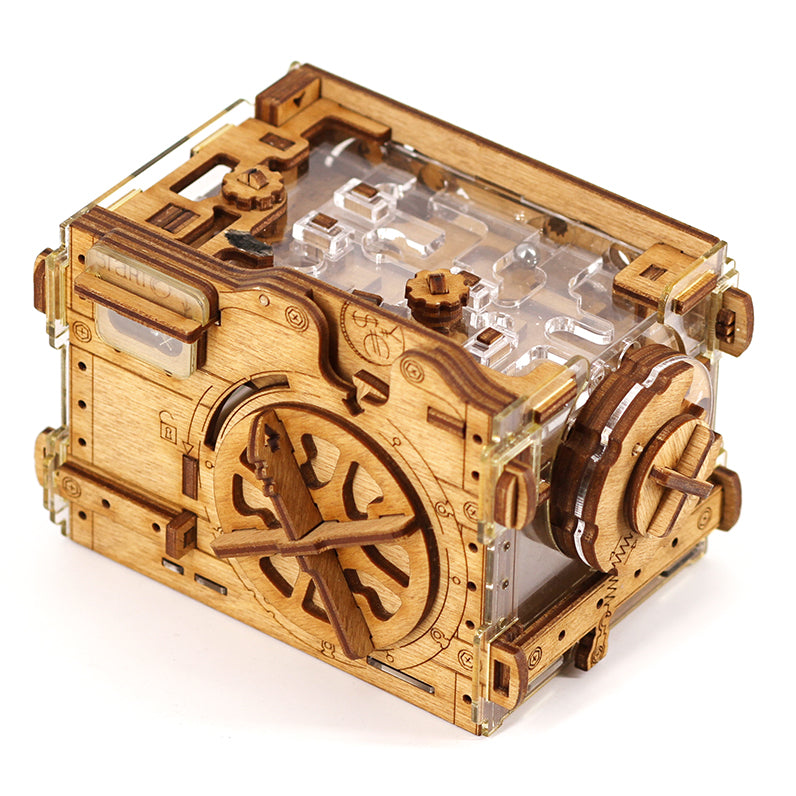 A-maze-ing Safe - Marble Run Puzzle Money Box vist som samlet model