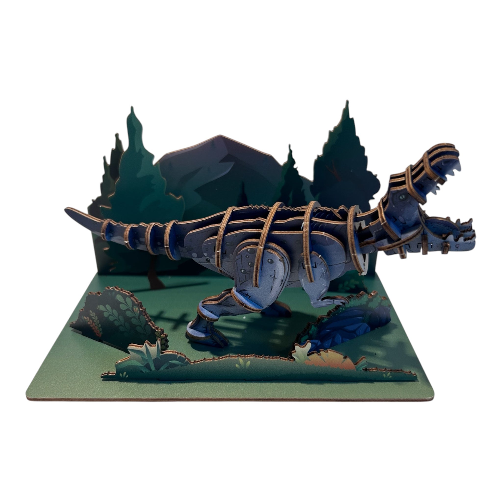 Detaljebillede af T-Rex 3D Puzzle fra EscapeWelt – 3D Træpuslespil for Kids