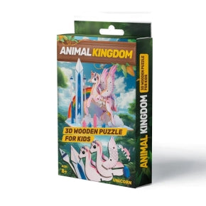Detaljebillede af Unicorn 3D Puzzle fra EscapeWelt – 3D Træpuslespil for Kids