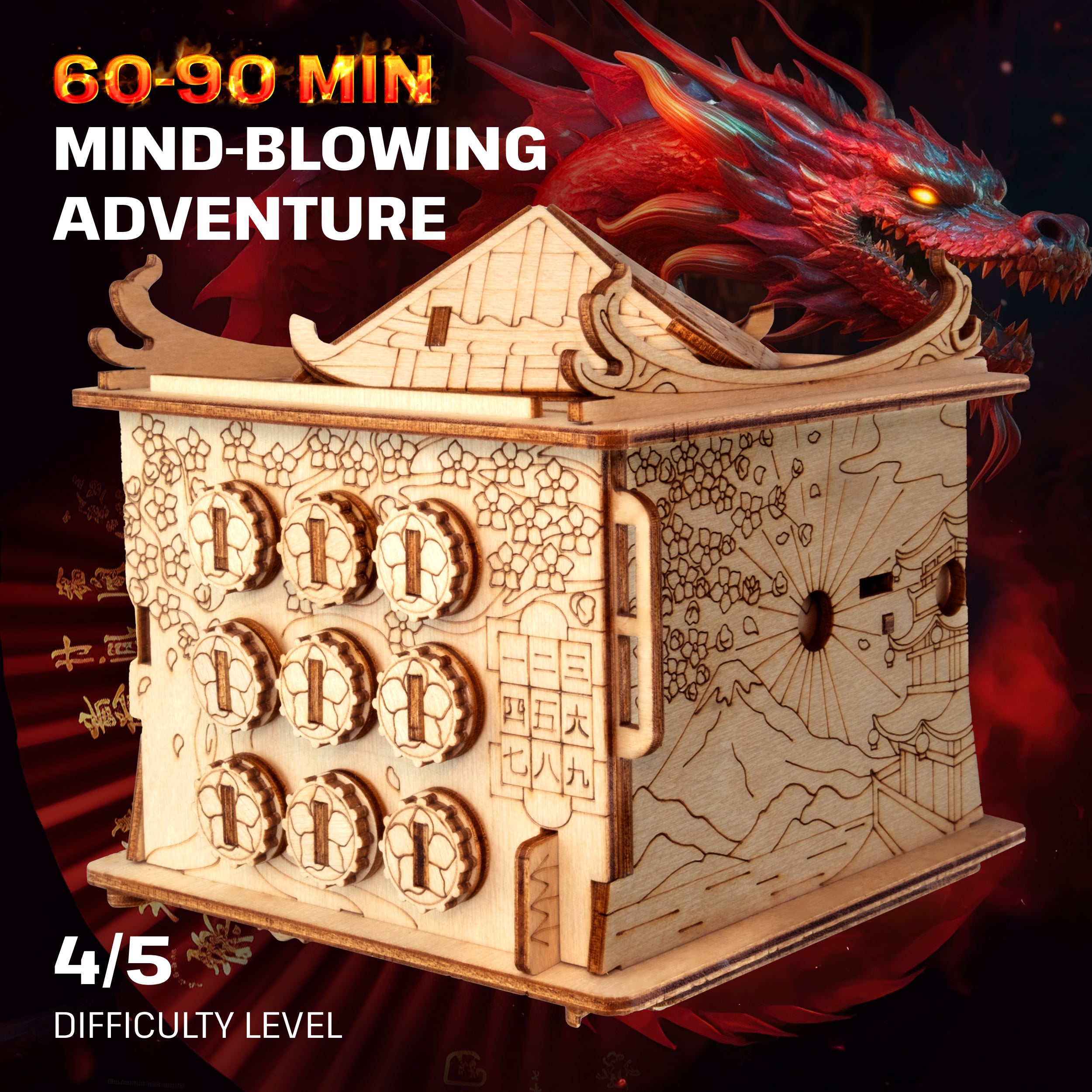 Detaljebillede af House of Dragon fra EscapeWelt – Escape Room in a Box