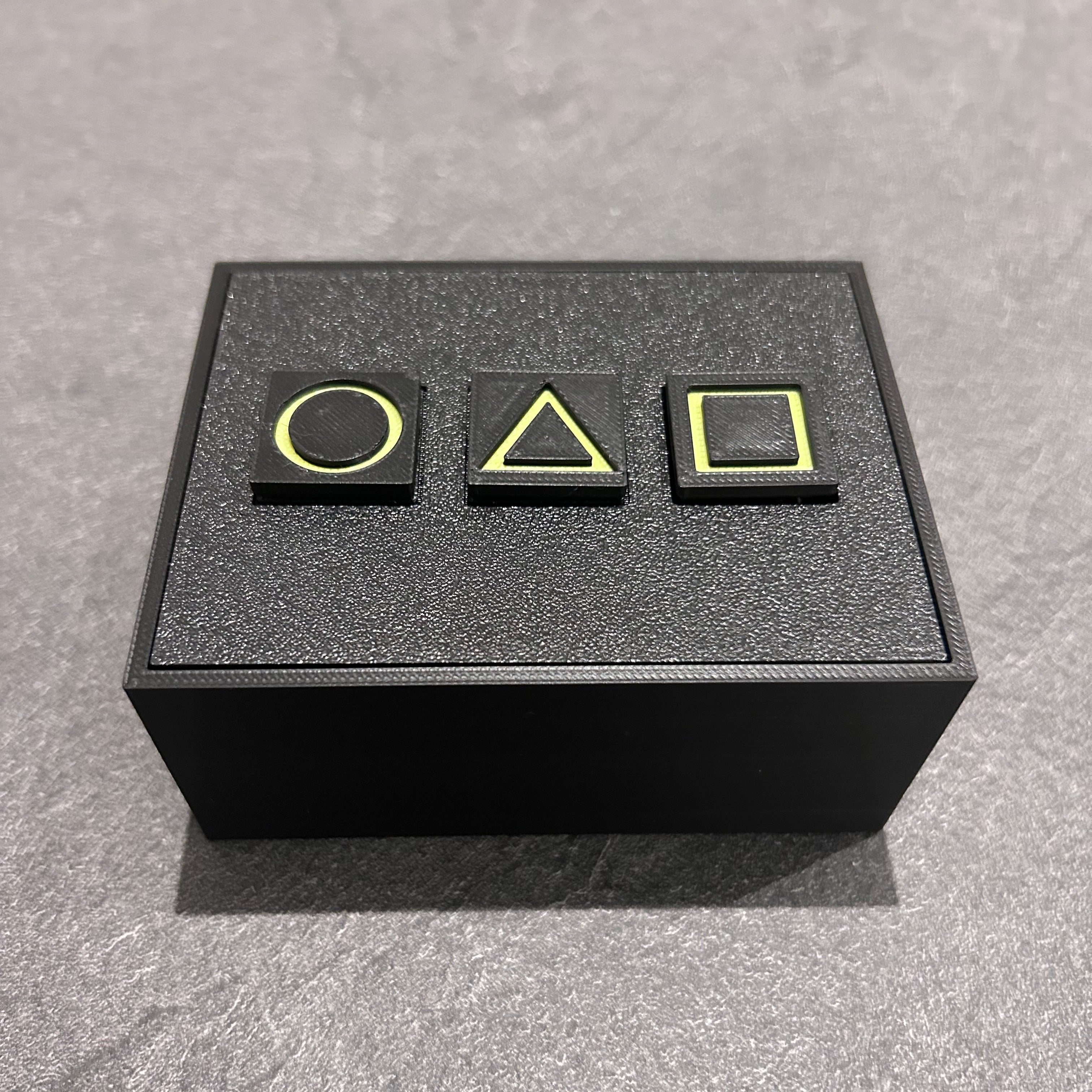 Shape Sequence puzzle box vist som samlet model