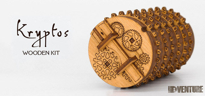 Detaljebillede af Kryptos fra iDventure – Cryptex puzzle box i Træ