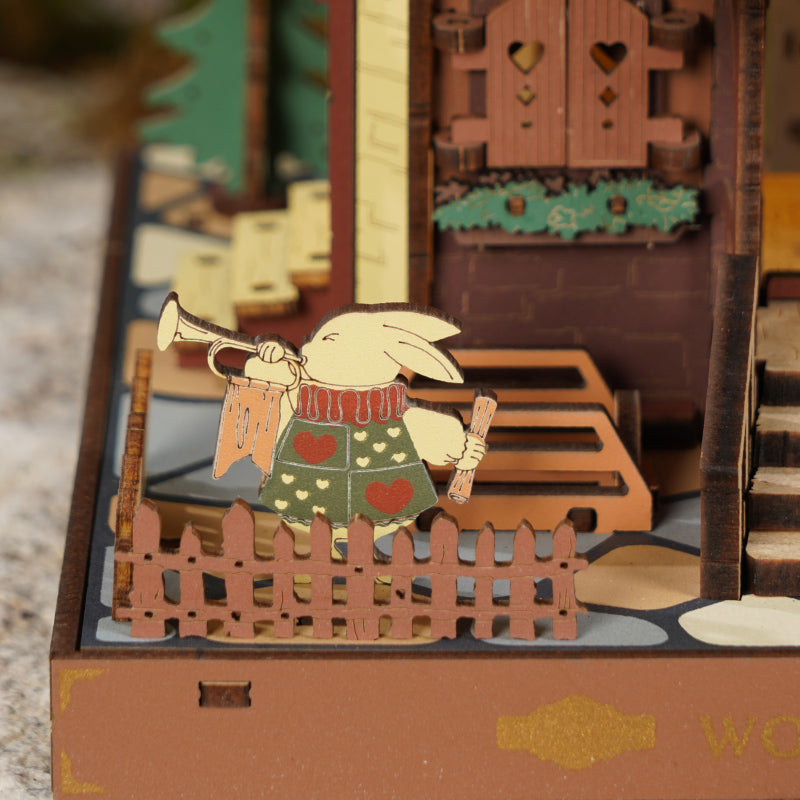 Detaljebillede af ROKR Cuckoo Clock – Mekanisk 3D Træpuslespil