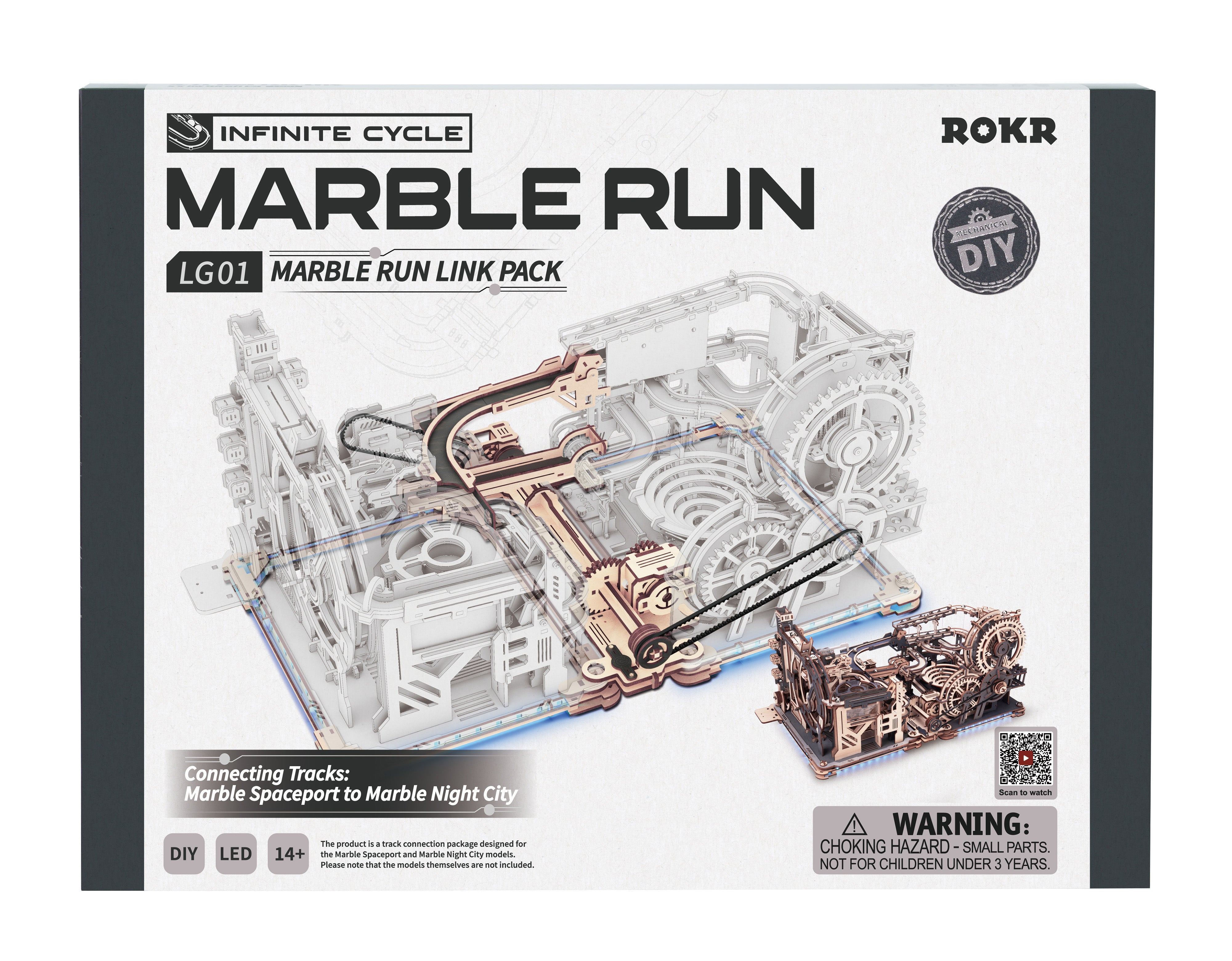 Emballage til ROKR Link Pack – Marble Run Connector Kit fra Puzzles & More