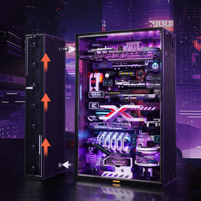 Detaljebillede af ROKR The Future City – Mekanisk Marble Run 3D Puzzle
