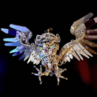 Detaljebillede af 3D Steampunk Owl metal puzzle