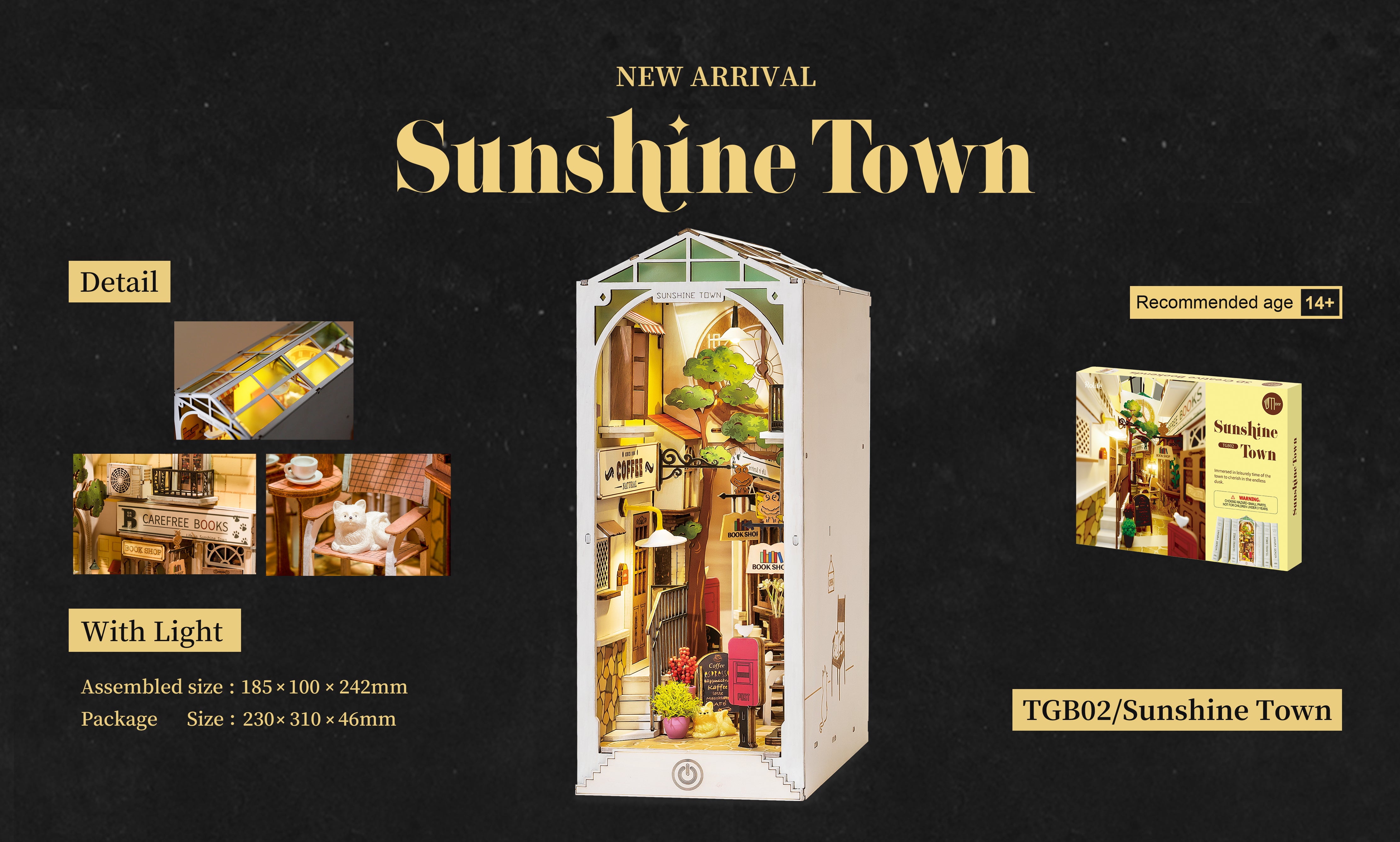 Detaljebillede af Rolife Sunshine Town – DIY Book Nook