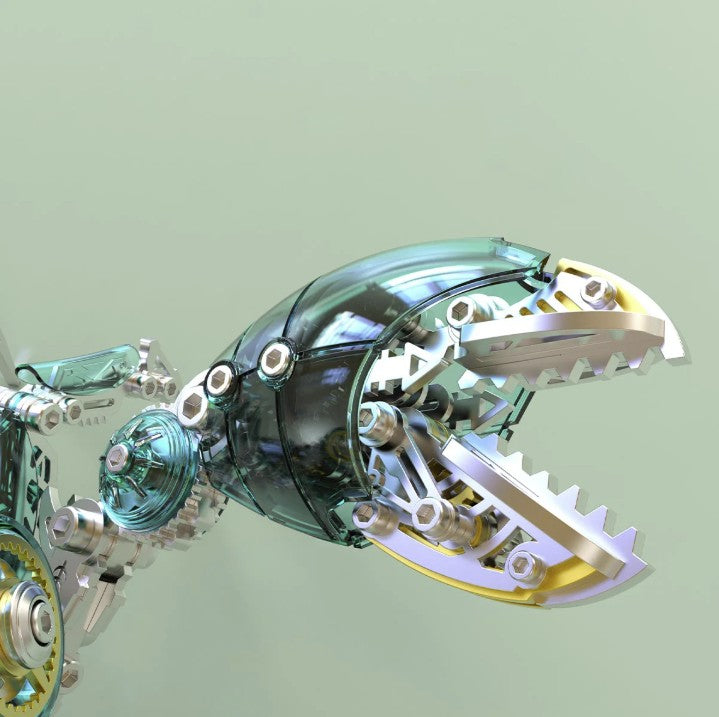 Detaljebillede af 3D Punk Crab metal puzzle - Green