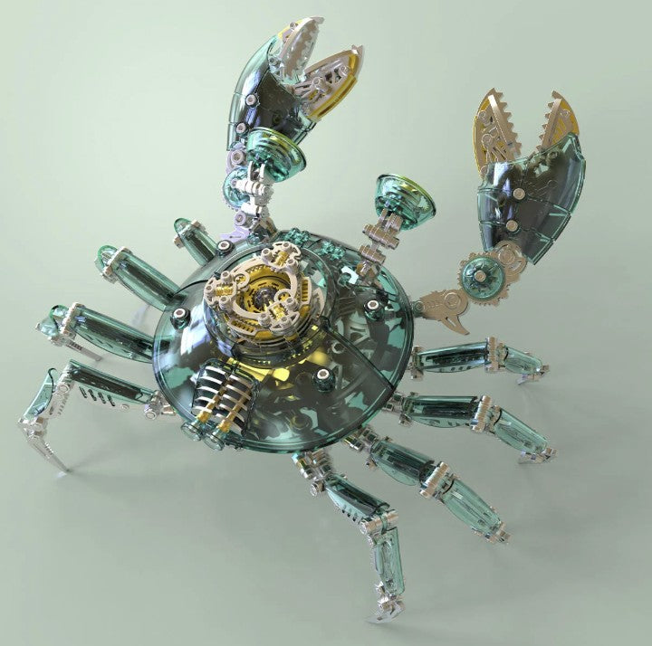 Detaljebillede af 3D Punk Crab metal puzzle - Green