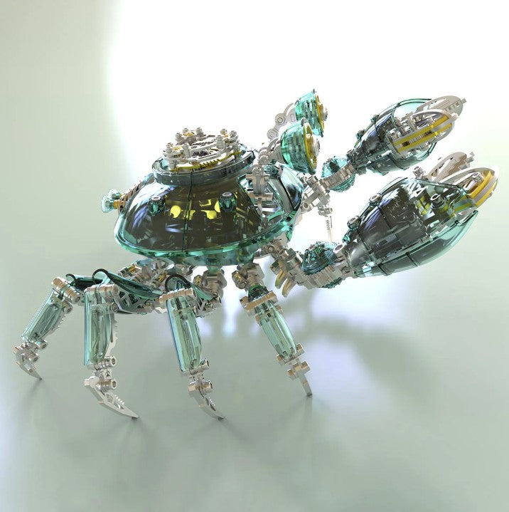 Detaljebillede af 3D Punk Crab metal puzzle - Green