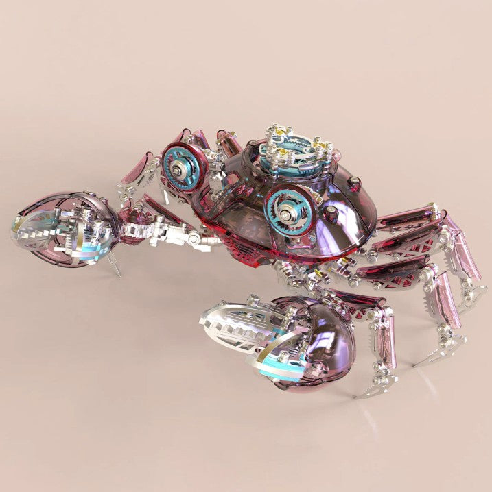 Detaljebillede af 3D Punk Crab metal puzzle - Red