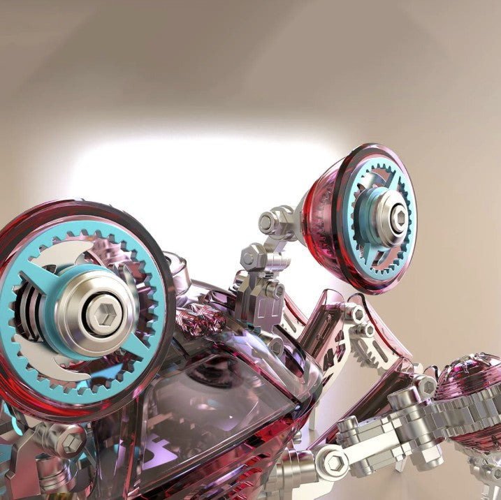Detaljebillede af 3D Punk Crab metal puzzle - Red