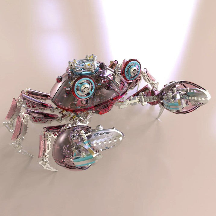 Detaljebillede af 3D Punk Crab metal puzzle - Red