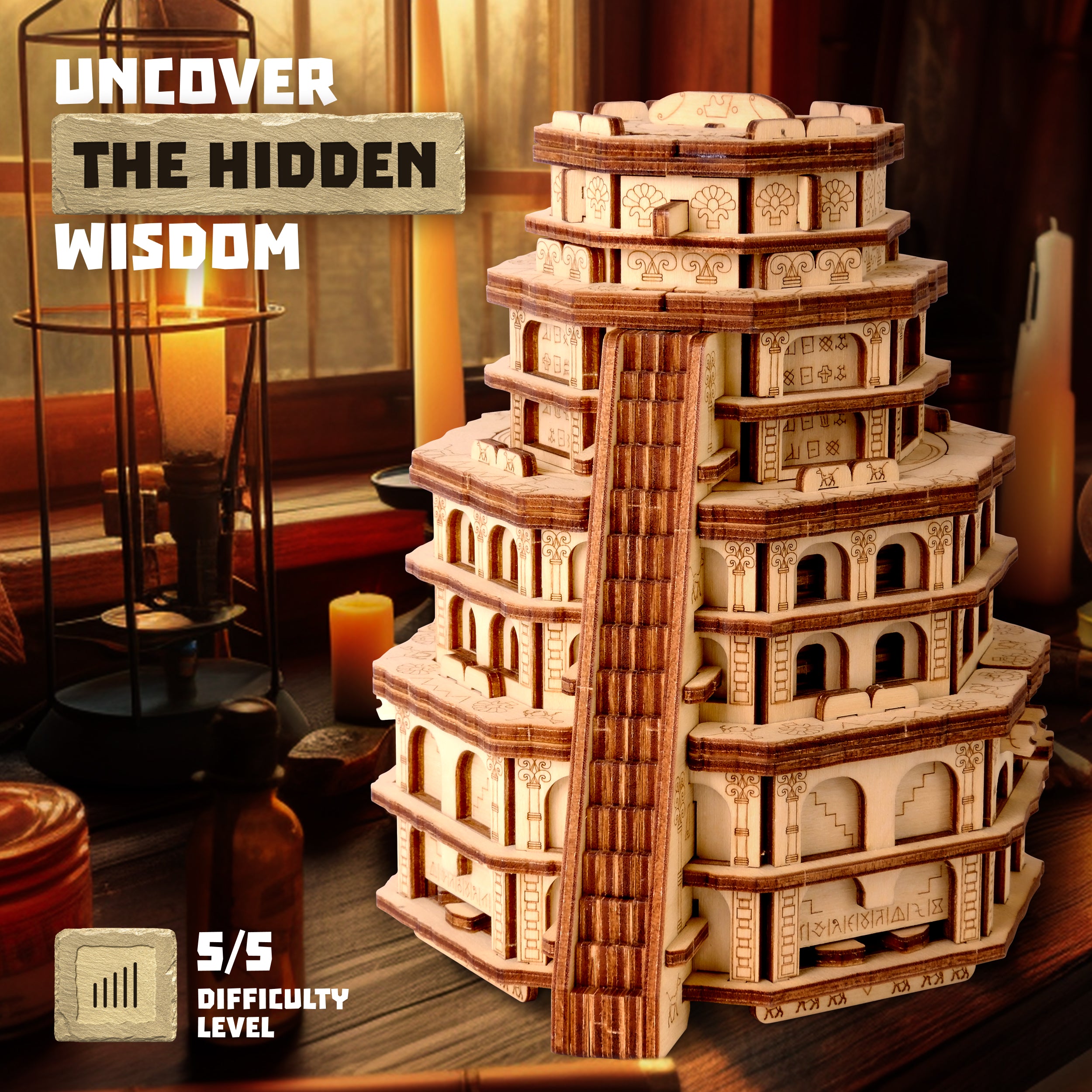 Detaljebillede af Quest Tower fra EscapeWelt – Escape Room in a Box
