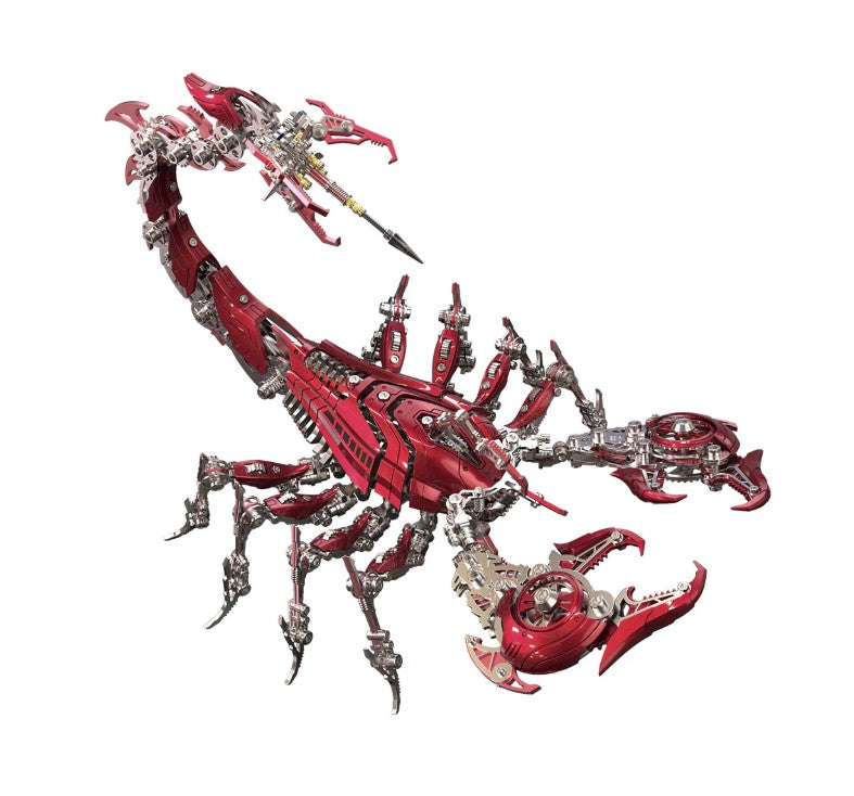 Detaljebillede af 3D Metal War Scorpion Red All metal puzzle