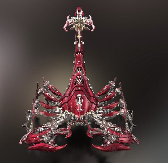 Detaljebillede af 3D Metal War Scorpion Red All metal puzzle