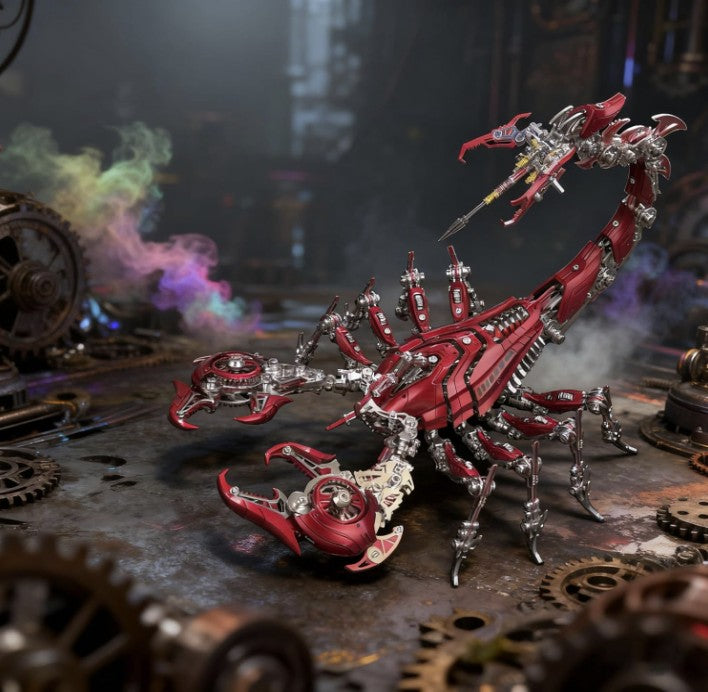 Detaljebillede af 3D Metal War Scorpion Red All metal puzzle