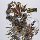 Detaljebillede af 3D Steampunk Seahorse metal puzzle Med Lampe