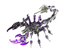 Detaljebillede af 3D Scorpio metal puzzle Purple/Silver