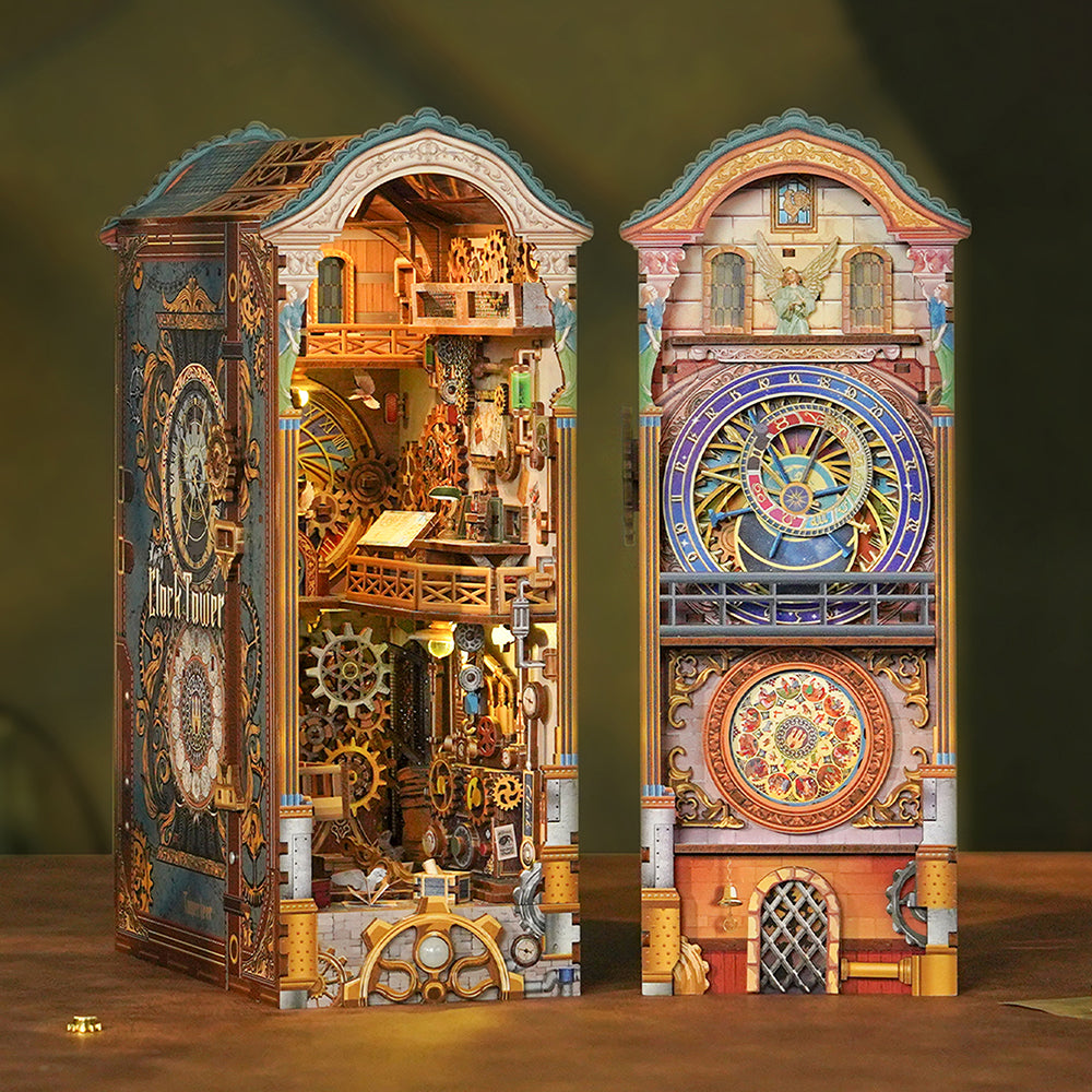 Tonecheer Clock Tower – Mekanisk DIY Book Nook