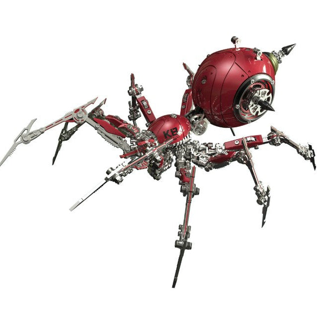 3d War Spider Overlord - All Metal Red vist som samlet model