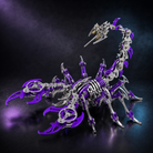 3D Scorpio metal puzzle Purple/Silver vist som samlet model