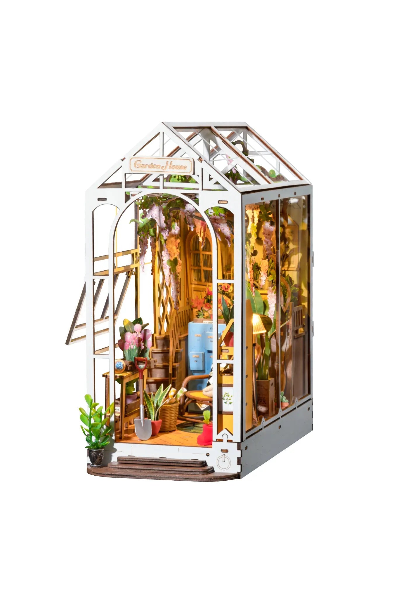 Rolife Garden House – DIY Book Nook vist som samlet model